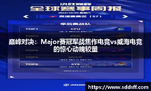 巅峰对决：Major赛冠军战焦作电竞vs威海电竞的惊心动魄较量
